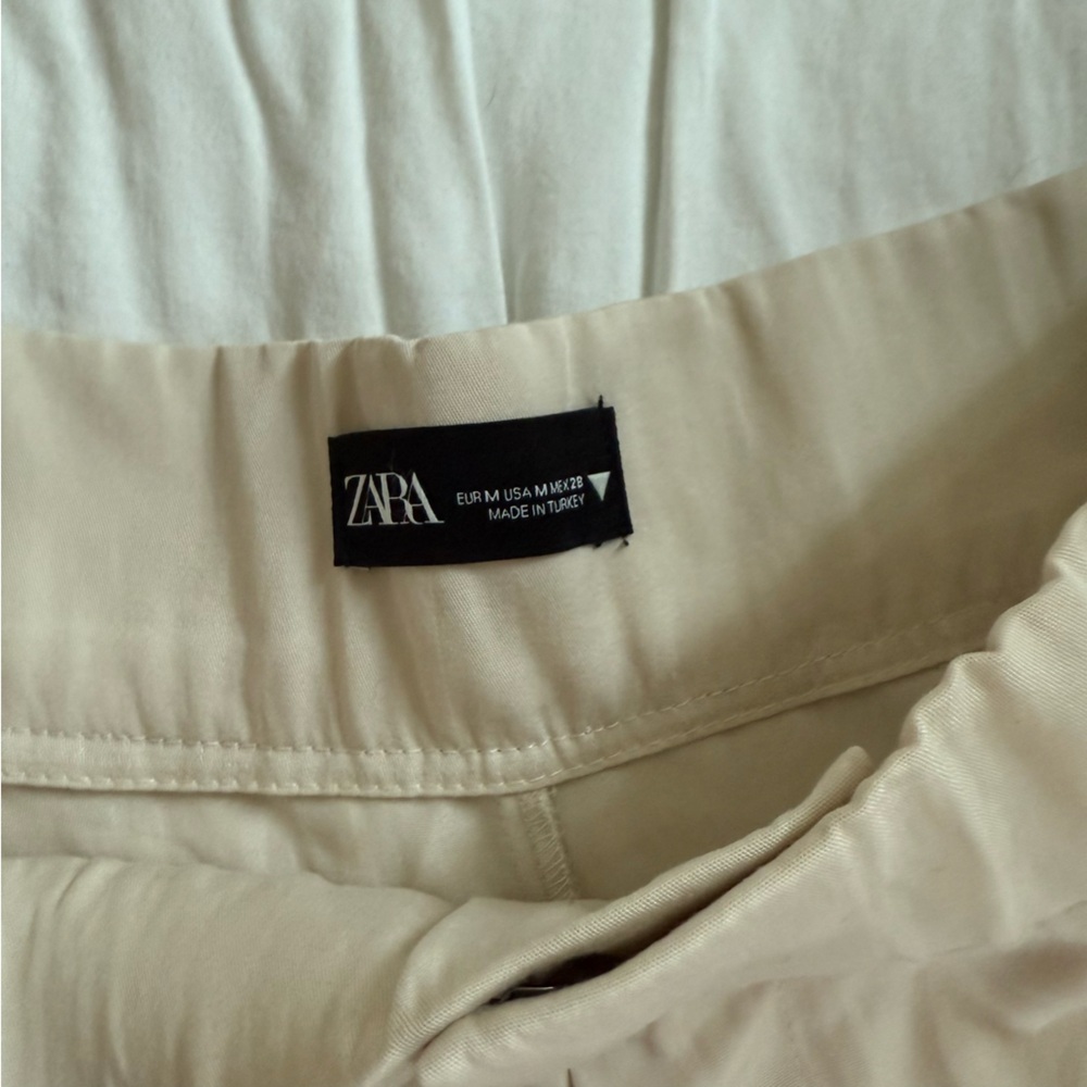 Zara Beige Quilted Outerwear